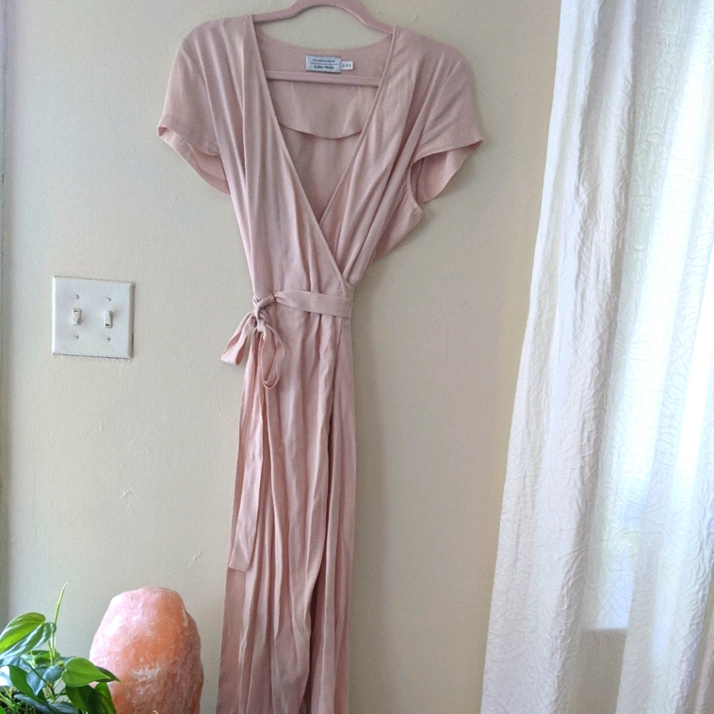 & Other Stories Pink Glory Bower Wrap Dress